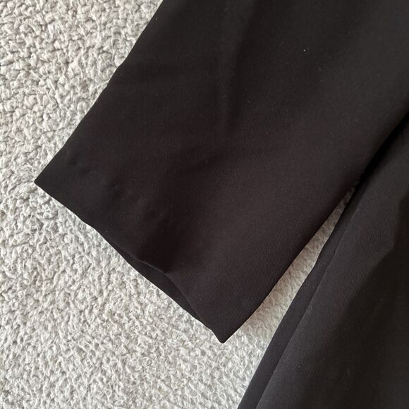 Lauren Ralph Lauren Dress Medium 10 Keyhole Neck 3/4 Sleeve Knee Length Black - Picture 5 of 15